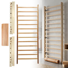 Drabinka gimnastyczna inSPORTline Dualmar 250x90 cm ∙ 13 szczebli ∙ lakierowane drewno bukowe ∙ nośność 130 kg