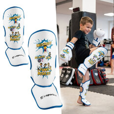Dziecięce ochraniacze piszczeli inSPORTline Shinzox ∙ ochrona śródstopia ∙ pianka wysokiej gęstości ∙ zapięcie na rzep ∙ do MMA