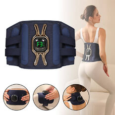 Pas masujący lędźwiowy inSPORTline Soncharge ∙ ciepło 40-50°C ∙ 3 tryby wibracji ∙ 3 poziomy grzania ∙ unisex ∙ oddychający materiał ∙ LCD