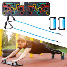 Deska do pompek z uchwytami inSPORTline Pushap ∙ ekspandery gumowe ∙ system regulacji ∙ do 250 kg