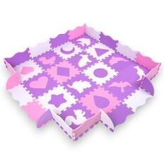Mata puzzle piankowe inSPORTline Burgino ∙ dla maluchów ∙ 36 elementów ∙ stymulacja motoryki ∙ miękka pianka ∙ z torbą