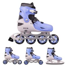 Regulowane rolki / wrotki / łyżwy 4w1 inSPORTline Foursimo ∙ ABEC-7 ∙ unisex ∙  MicroLock ∙ AdjusTouch ∙ Safety Ankle