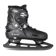Łyżwy regulowane z ocieplonym futerkiem inSPORTline Niorto (unisex) ∙ kolor czarny ∙ ComfortFit ∙ Thermo Fit ∙ AdjusTouch