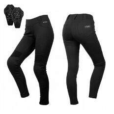 Legginsy motocyklowe damskie W-TEC Lukrecia Evo ∙ wzmocnienie aramidowe ∙ wyjmowane protektory kolan ∙ 4 praktyczne kieszenie ∙ elastyczny materiał