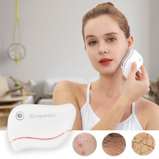 Masażer twarzy inSPORTline Lilona ∙ Gua-Sha + wibracje + LED ∙ ogrzewanie 42-46 °C ∙ 5 trybów