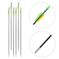 Strzały do łuku refleksyjnego inSPORTline Klarkson ∙ 6 szt ∙ fiberglass ∙ 30