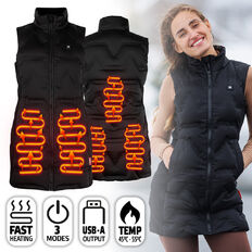 Damska kamizelka ogrzewana inSPORTline WARMelong ∙ ogrzewanie Active Heat ∙ włókna węglowe ∙ usb powerbank ∙ 45-55°c