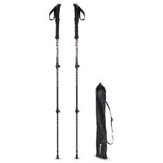 Kijki trekkingowe inSPORTline Montgato ∙ aluminiowe ∙ regulacja 110-140 cm ∙ 590 g/para ∙ 3 sekcje ∙ pianka EVA ∙ grot stalowy