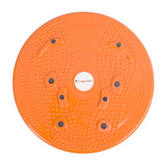 Twister z magnesami inSPORTline Magnetic ∙ obrotowy ∙ pomarańczowy ∙ Ø25 cm ∙ waga 0,54 kg ∙ max 100 kg ∙ punkty masujące