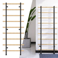Drabinka gimnastyczna inSPORTline Wootaline 199×80 cm ∙ 9 szczebli ∙ nośność 150 kg ∙ rama stal/drewno