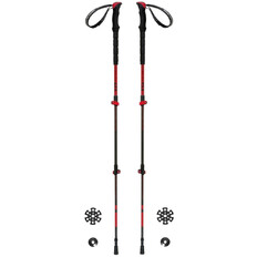 Kije trekkingowe Ferrino Nuptse ∙ ultralekki carbon ∙ teleskopowe 3-częściowe ∙ antypoślizgowy uchwyt ∙ system Lock&Go ∙ talerzyki śniegowe