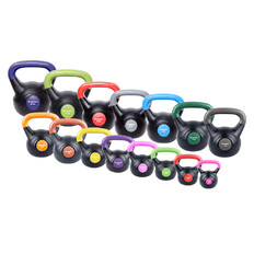 Hantle kettlebell inSPORTline Vin-Bell Dark 1-20 kg ∙ powłoka winylowa ∙ gumowe podkładki ∙ stabilna podstawa