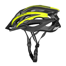Kask rowerowy Etape Twister ∙ 25 otworów wentylacyjnych ∙ siatka na owady ∙ odpinany daszek ∙ elementy odblaskowe