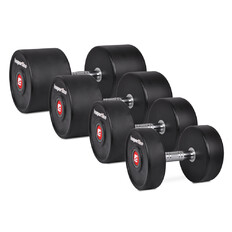 Hantle jednoręczne inSPORTline Profi ∙ 2-60 kg ∙ stal z PU ∙ ergonomiczny grip ∙ ochrona przed uderzeniami ∙ stabilny balans