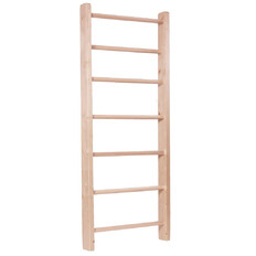 Drabinka gimnastyczna inSPORTline Steadyline ∙ 220x65 cm ∙ nośność 130 kg ∙ 8 świerkowych szczebli ∙ lakierowana