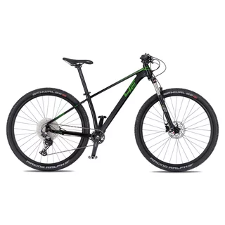 Rower górski młodzieżowy 4EVER Dark Sport 29" ∙ 12 biegów Shimano Deore ∙ amortyzowany widelec ∙ hamulce hydrauliczne tarczowe - perłowy czarny/zielony