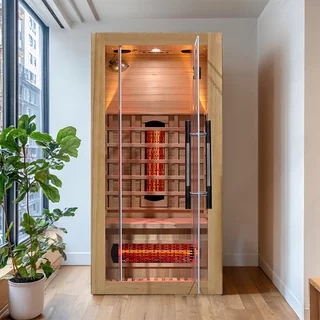Sauna na podczerwień inSPORTline Trevirke 100 ∙ 7 promienników full-spectrum ∙ chromoterapia 7 kolorów ∙ Bluetooth