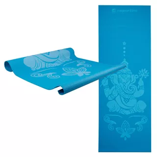 Mata fitness do ćwiczeń inSPORTline Spirit 172x61 cm ∙ PCV 3 mm ∙ antypoślizgowa ∙ waga 0,8 kg ∙ pokrowiec - Niebieski
