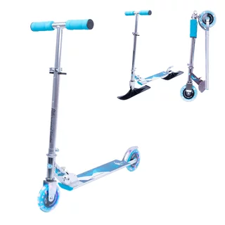 Hulajnoga dla dzieci WORKER Snow Spider PRO 2w1 ∙ kółka LED ∙ płozy na śnieg ∙ nośność 60 kg ∙ regulowana kierownica