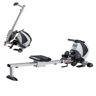 Wioślarz treningowy inSPORTline Ocean ∙ magnetyczny system oporu ∙ składany ∙ cicha praca ∙ płynny ruch siedziska ∙ uchwyt na tablet ∙ LCD - Srebrny