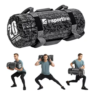 Worek treningowy / torba do ćwiczeń z uchwytami inSPORTline FitBag Camu 20 kg ∙ 7 uchwytów ∙ trening funkcjonalny ∙ cross-training