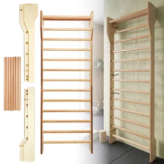 Drabinka gimnastyczna inSPORTline Shapemar 250x90 cm ∙ 14 szczebli ∙ nośność 130 kg ∙ drewno bukowe