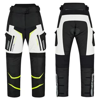 Damskie spodnie motocyklowe W-TEC Warao Lady ∙ ochraniacze ce ∙ membrana klimatyczna ∙ airvent ∙ wypinane ocieplenie - Czarny-fluo