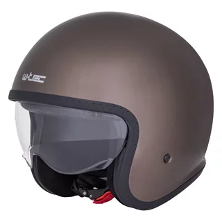 Kask motocyklowy W-TEC Valkorne Marron ∙ homologacja ECE 22.06 ∙ wyjmowana wyściółka ∙ szybkozłączka ∙ do okularów - mocna kawa