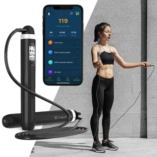 Skakanka inteligentna inSPORTline Jumpsmart ∙ Bluetooth ∙ licznik skoków ∙ regulowana długość ∙ 3 tryby treningu