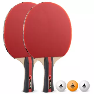 Zestaw do tenisa stołowego Joola Rosskopf ∙ 2 rakietki z okładziną ITTF ∙ 3 piłeczki ∙ prędkość 60 ∙ spin 75