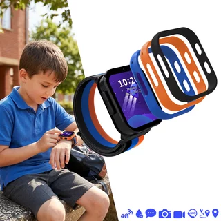Smartwatch dziecięcy inSPORTline Cubbio ∙ wymienne ramki ∙ śledzenie GPS ∙ przycisk SOS ∙ połączenia głosowe ∙ IP 67 ∙ karta SIM - Czarny