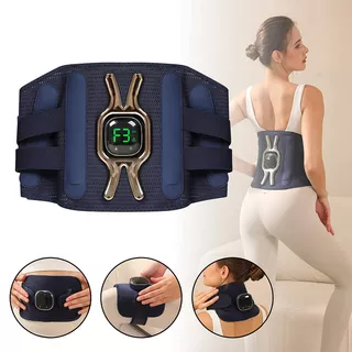 Pas masujący lędźwiowy inSPORTline Soncharge ∙ ciepło 40-50°C ∙ 3 tryby wibracji ∙ 3 poziomy grzania ∙ unisex ∙ oddychający materiał ∙ LCD