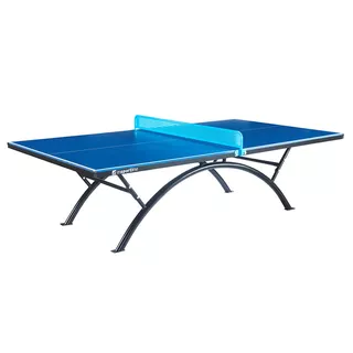 Zewnętrzny stół do tenisa stołowego inSPORTline OUTDOOR 100 ∙ waga 86 kg ∙ siatka metalowa ∙ stabilna konstrukcja - Niebieski