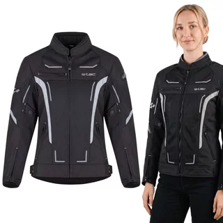 Letnia damska kurtka motocyklowa W-TEC Mirelia ∙ system AirVent ∙ protektory CE ∙ odpinana membrana ∙ elementy odblaskowe Visionight - Czarno-szary