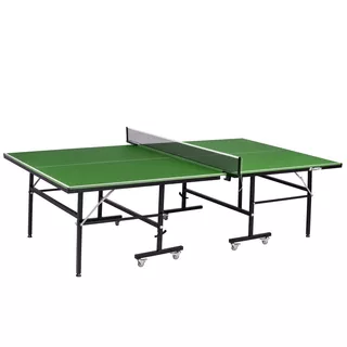 Wzmacniany stół do ping-ponga inSPORTline Pinton ∙ płyta MDF 15 mm ∙ szybkie składanie ∙ 8 kół z hamulcem ∙ siatka w zestawie - Zielony