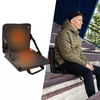 Przenośna podkładka grzewcza na krzesło W-TEC Alytus ∙ emisja podczerwieni ∙ regulacja kąta oparcia ∙ 3 poziomy ciepła ∙ lekka 580 g