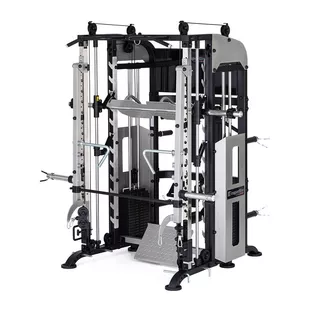 Profesjonalna brama / suwnica Smitha inSPORTline CC700 ∙ 2×100 kg stos ∙ wyciągi, poręcze, akcesoria ∙ solidna konstrukcja - Szary