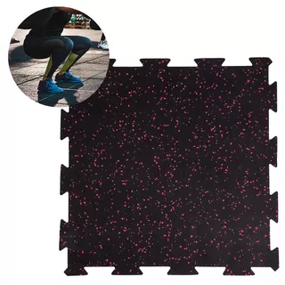 Mata ochronna pod sprzęt inSPORTline Puzeko 50x50x1 cm - Czarno-czerwony