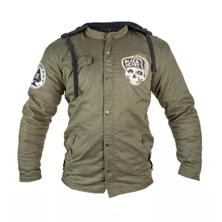 Męska kurtka motocyklowa z aramidem W-TEC Black Heart Hat Skull Jacket - Garage Built