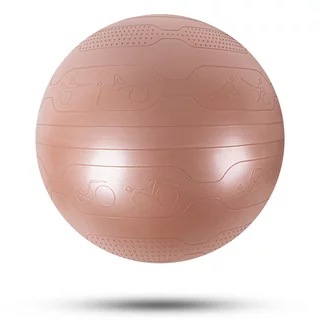 Piłka gimnastyczna inSPORTline Stretch Ball Ø 55 cm ∙ antypoślizgowa ∙ wypustki masujące ∙ nośność 200 kg ∙ pompka w zestawie - mus mokka