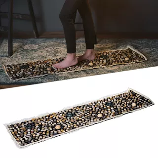 Mata do masażu stóp inSPORTline Butwal 148 × 40 cm ∙ naturalne kamyki relaksacyjne ∙ refleksologia + akupresura