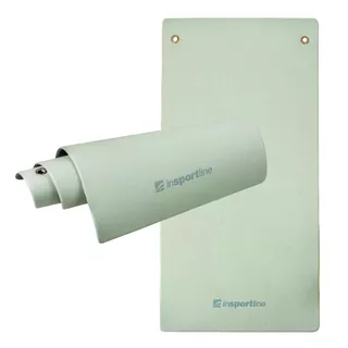 Mata do ćwiczeń inSPORTline Aero Advance 120×60 cm ∙ pianka z pamięcią ∙ 9 mm ∙ antypoślizgowa ∙ otwory ∙ imitacja skóry - miętowo-szary