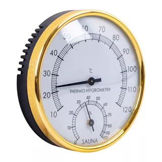 Termometr z higrometrem do sauny inSPORTline ∙ zakres 10–120 °C ∙ wilgotność 0-100 % ∙ Ø 10 cm