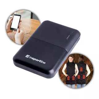 Powerbank inSPORTline PowerFive II slim 5 000 mAh ∙ 2x USB-A 5V/2A ∙ szybkie ładowanie ∙ polimerowa bateria ∙ waga 125 g ∙ LED
