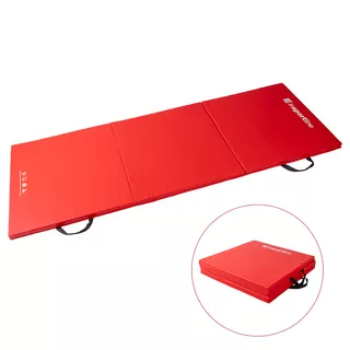 Składany materac gimnastyczny mata inSPORTline Trifold 195x90x5 cm - Czerwony
