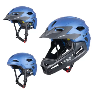 Kask Downhill na rower motor enduro  W-TEC Estreito - Matowy Niebieski