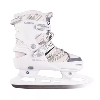 Damskie łyżwy regulowane z futerkiem WORKER Bergera ∙ ComfortFit ∙ Thermo Fit ∙ Safety Ankle - Biały