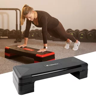 Step fitness / aerobik inSPORTline AS250 ∙ 3 poziomy wysokości ∙ antypoślizgowy ∙ stabilne nóżki ∙ lekki 4,2 kg - Czarny