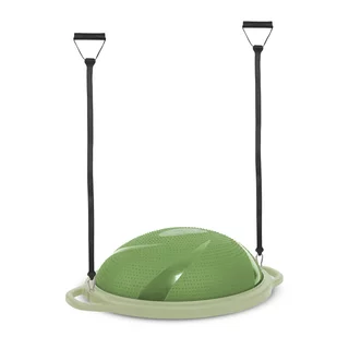Podkładka balansująca / trener równowagi inSPORTline Dome Hold ∙ 100 cm ∙ zestaw z ekspanderami ∙ opór 4,6 kg - Zielony