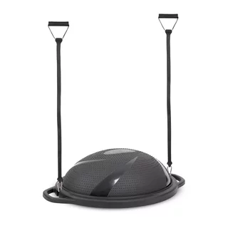 Podkładka balansująca / trener równowagi inSPORTline Dome Hold ∙ 100 cm ∙ zestaw z ekspanderami ∙ opór 4,6 kg - Czarny